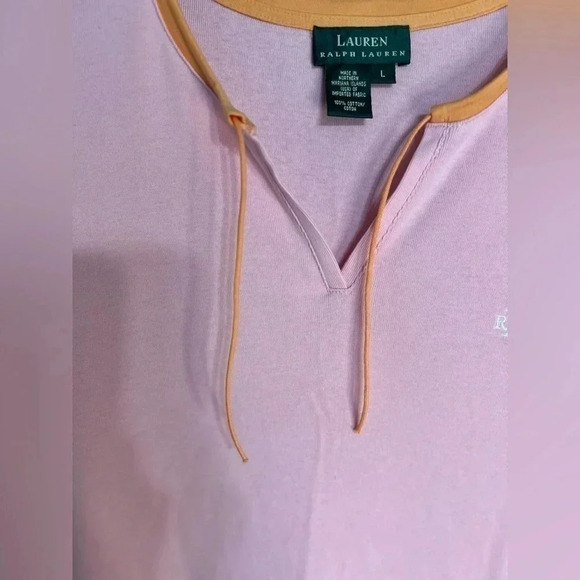 Ralph Lauren Women Tank Dress Size Large Pink Tunic pullover 100 cotton - Picture 4 of 11